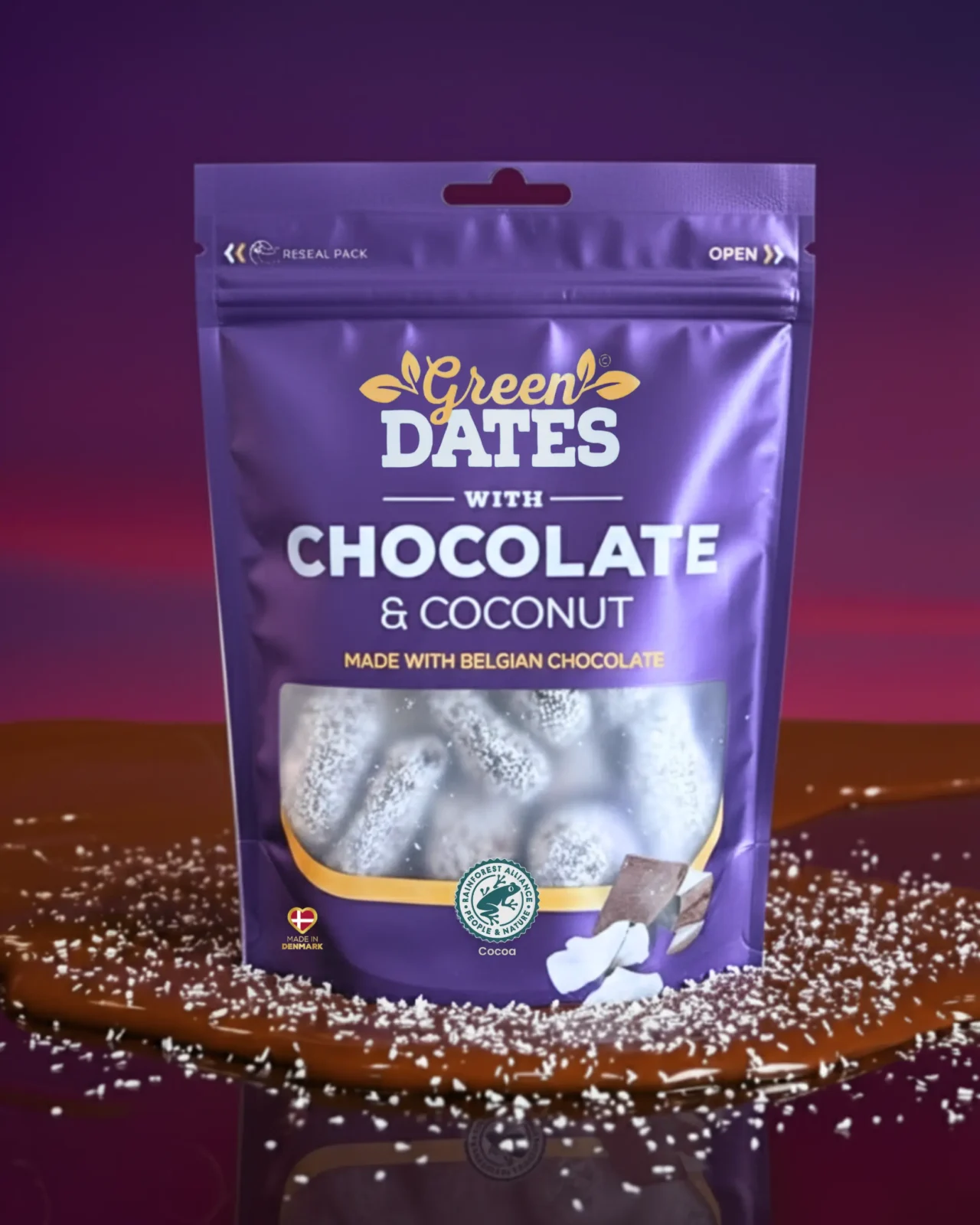 Dates with Belgian Chocolate & Coconut