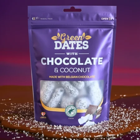Dadler med Belgisk Chokolade & Kokos